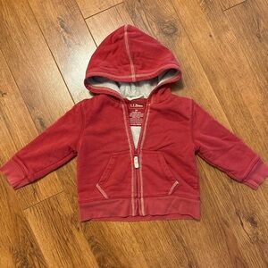 L.L. Bean Kids Brick Red Zip Up Hoodie